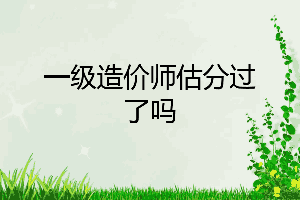 一级造价师估分过了吗