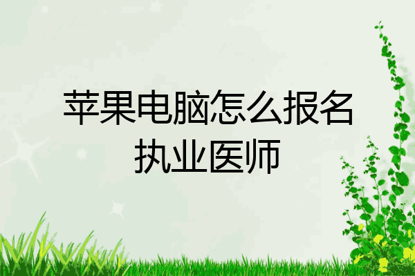 苹果电脑怎么报名执业医师
