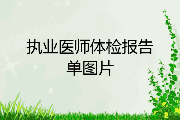 执业医师体检报告单图片