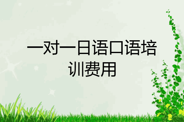 一对一日语口语培训费用