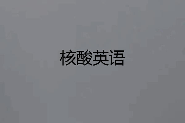 核酸英语