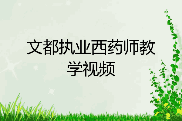 文都执业西药师教学视频