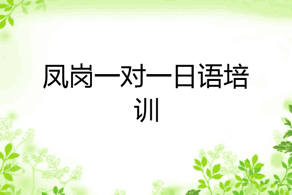 凤岗一对一日语培训