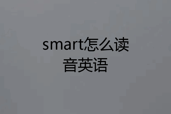 smart怎么读音英语