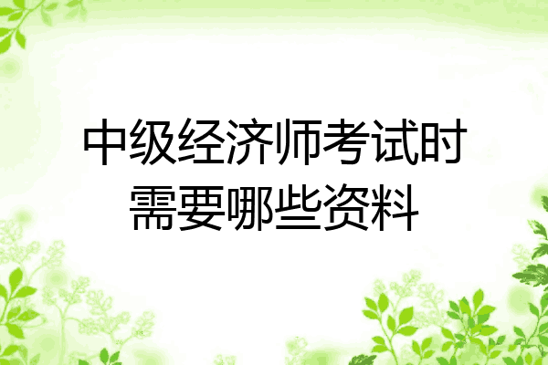 中级经济师考试时需要哪些资料