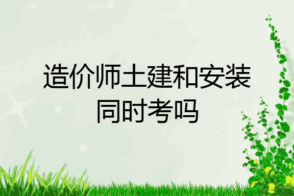 造价师土建和安装同时考吗