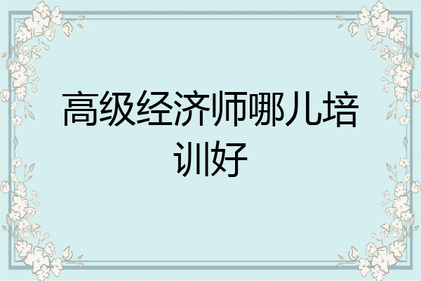 高级经济师哪儿培训好