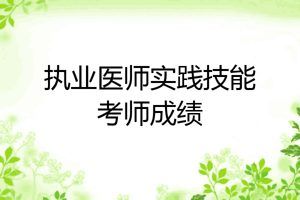 执业医师实践技能考师成绩