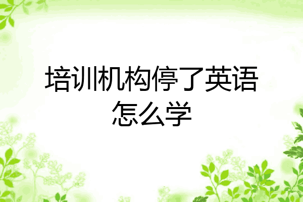 培训机构停了英语怎么学