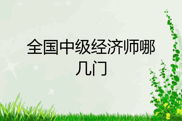 全国中级经济师哪几门