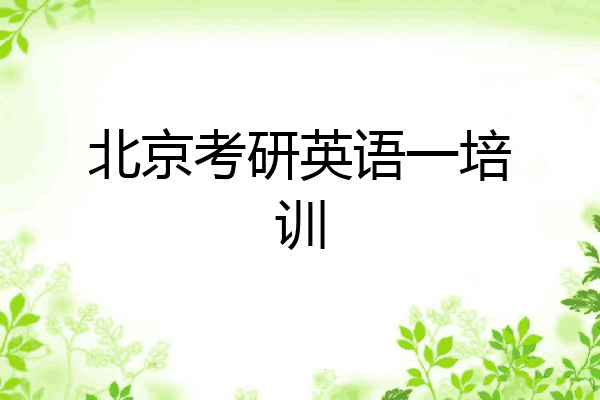 北京考研英语一培训