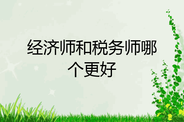 经济师和税务师哪个更好
