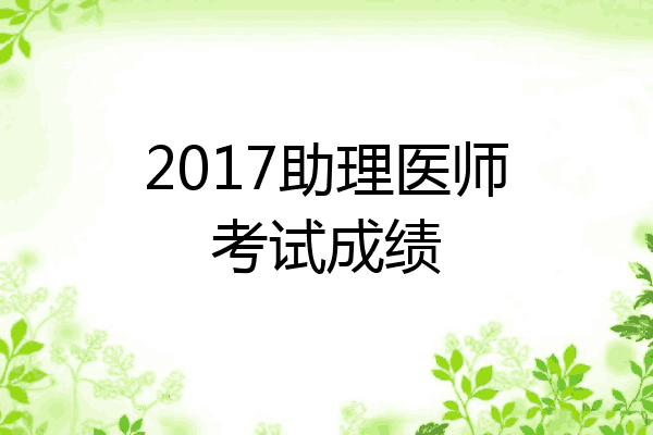 2017助理医师考试成绩