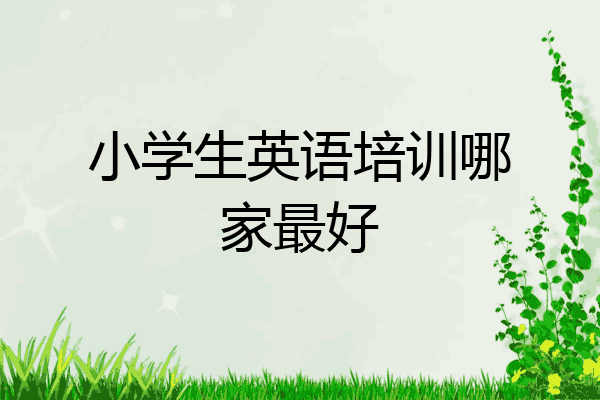 小学生英语培训哪家最好