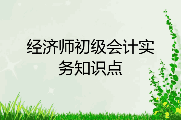 经济师初级会计实务知识点