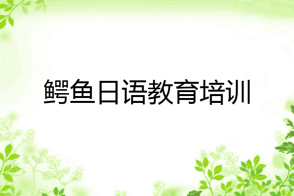 鳄鱼日语教育培训