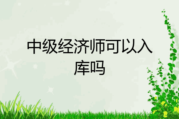 中级经济师可以入库吗