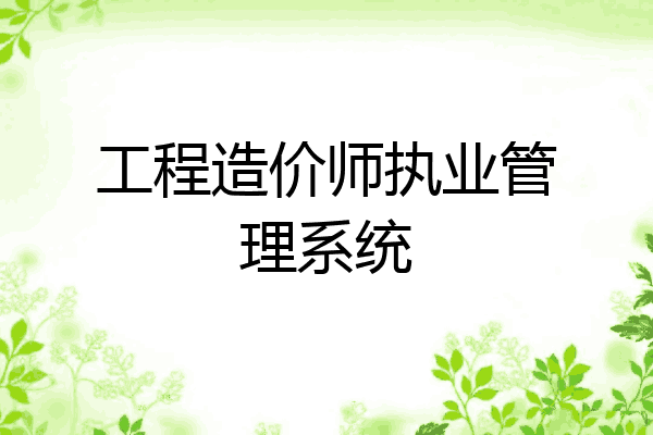 工程造价师执业管理系统