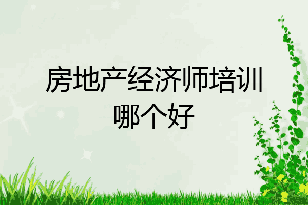 房地产经济师培训哪个好