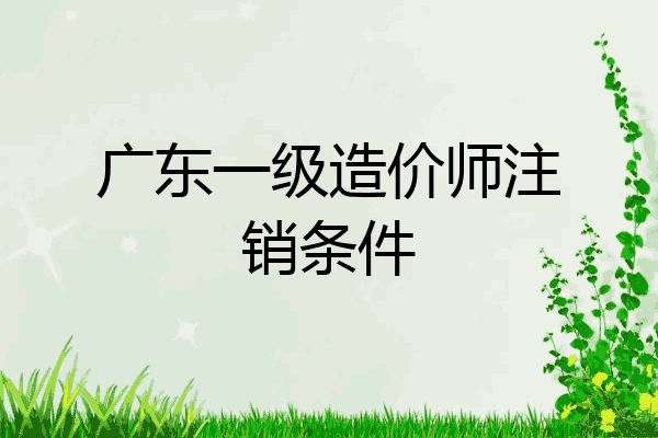 广东一级造价师注销条件