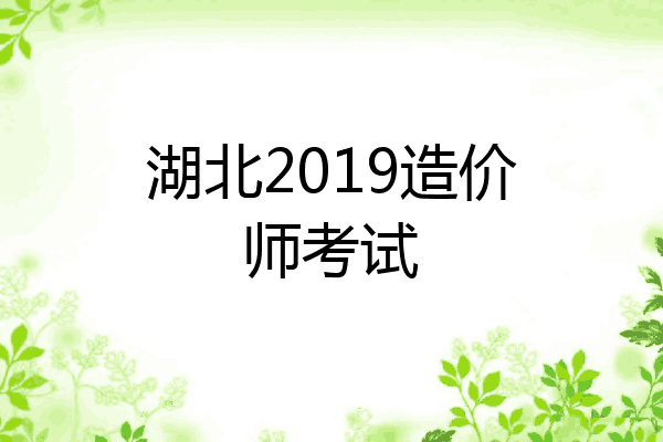湖北2019造价师考试