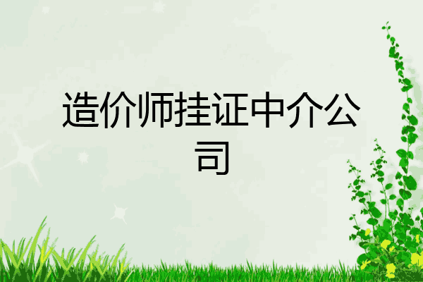 造价师挂证中介公司