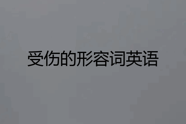 受伤的形容词英语