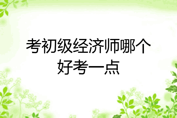 考初级经济师哪个好考一点