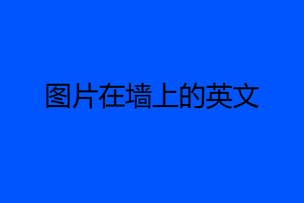 图片在墙上的英文