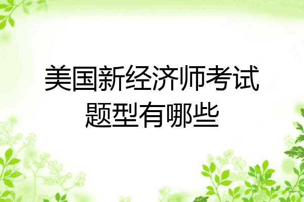 美国新经济师考试题型有哪些