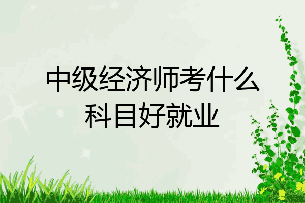 中级经济师考什么科目好就业