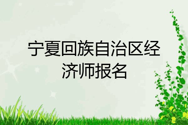 宁夏回族自治区经济师报名