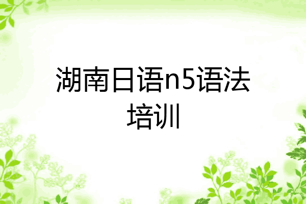 湖南日语n5语法培训