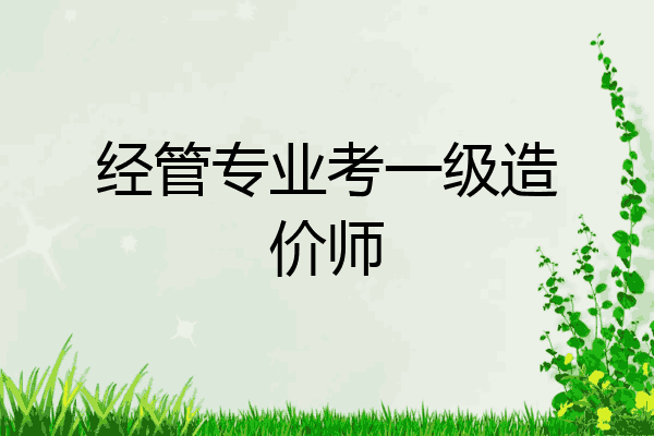 经管专业考一级造价师