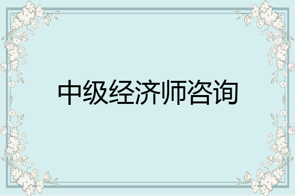 中级经济师咨询