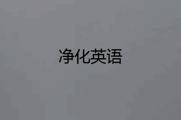 净化英语