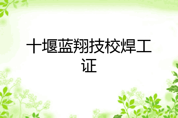 十堰蓝翔技校焊工证