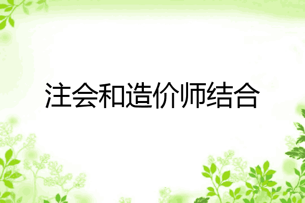 注会和造价师结合
