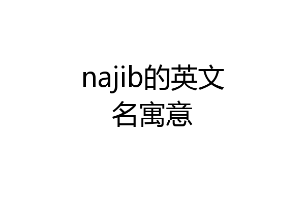 najib的英文名寓意