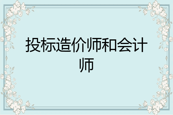 投标造价师和会计师