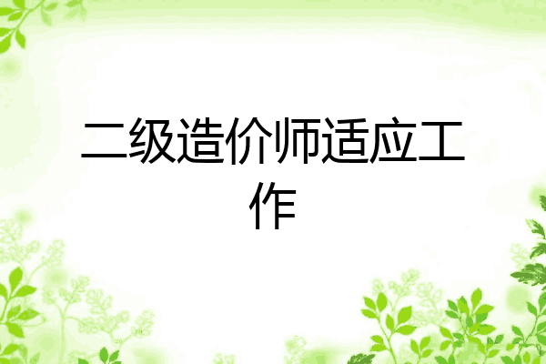 二级造价师适应工作