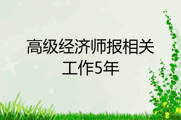 高级经济师报相关工作5年