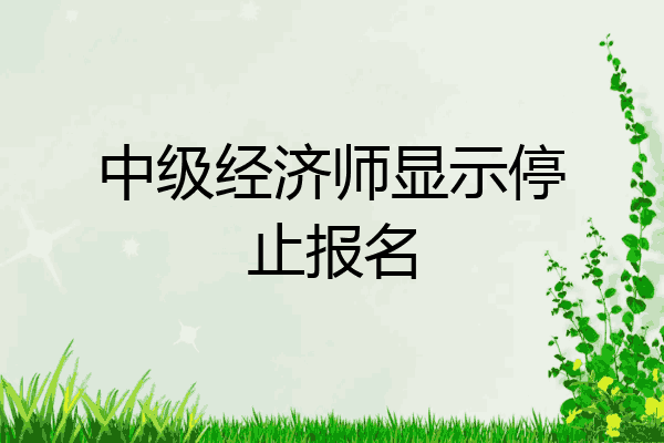 中级经济师显示停止报名