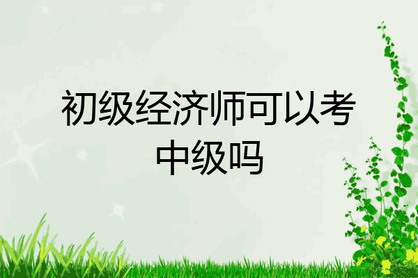 初级经济师可以考中级吗