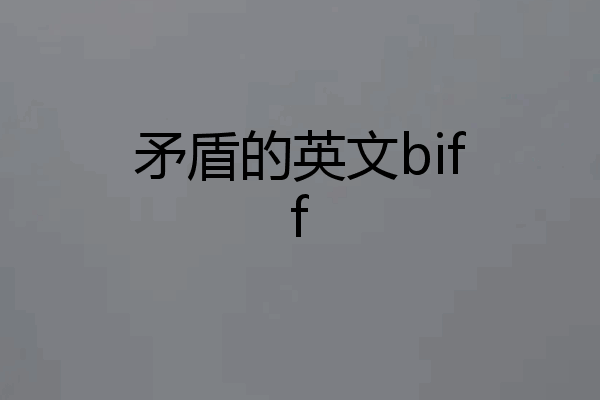 矛盾的英文biff