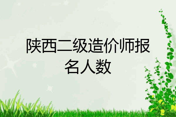 陕西二级造价师报名人数