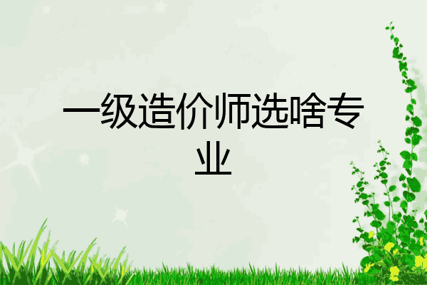 一级造价师选啥专业