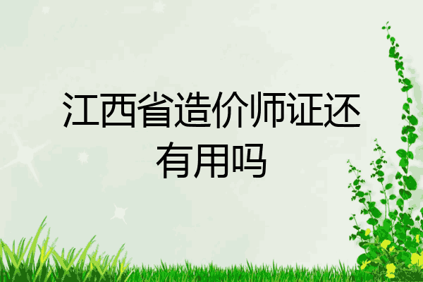 江西省造价师证还有用吗