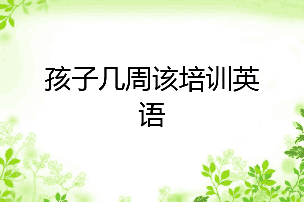 孩子几周该培训英语