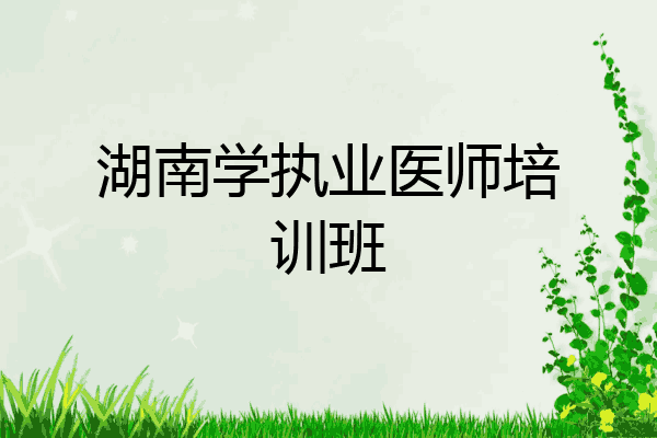湖南学执业医师培训班